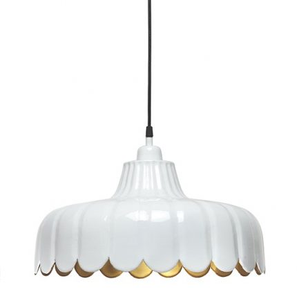 Taklampa Wells vit 43 cm -0