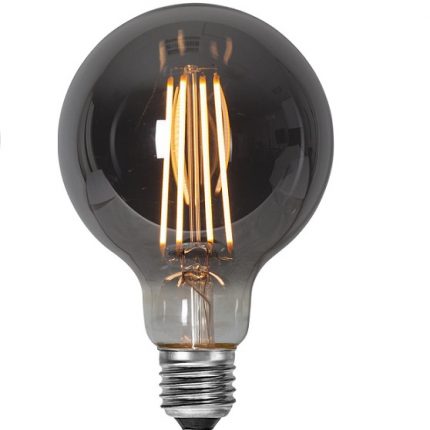 Ledlampa 95mm rök E27 LED 7,5 w 250lm dimbar-0