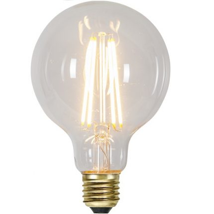 Ledlampa 95mm klar E27 6,5w 700lm dimbar-0