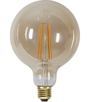 Ledlampa 125mm amber E27 7,5 w 700lm dimbar-14942