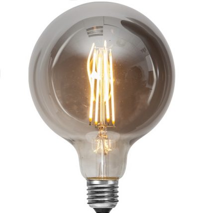 Ledlampa 125mm rök E27 7,5 w 250lm dimbar-0