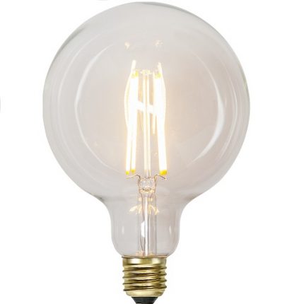 Ledlampa 125mm klar E27 6,5 w 700lm dimbar-0