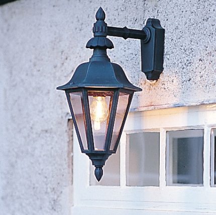Vägglykta Pallas ned E27 svart-12558