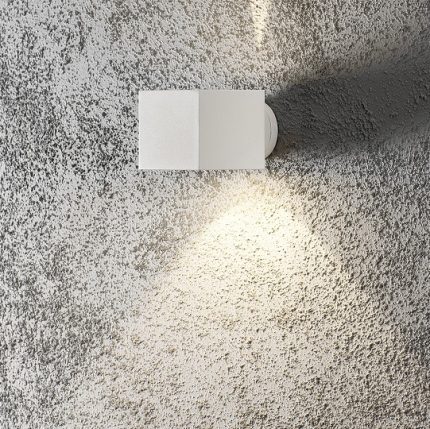 Vägglykta Modena vit kvadrat-13361