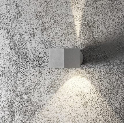 Vägglykta Modena grå kvadrat-13365