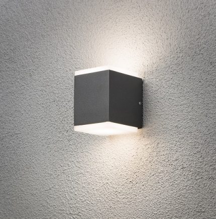 Vägglykta Monza LED mörkgrå-12348